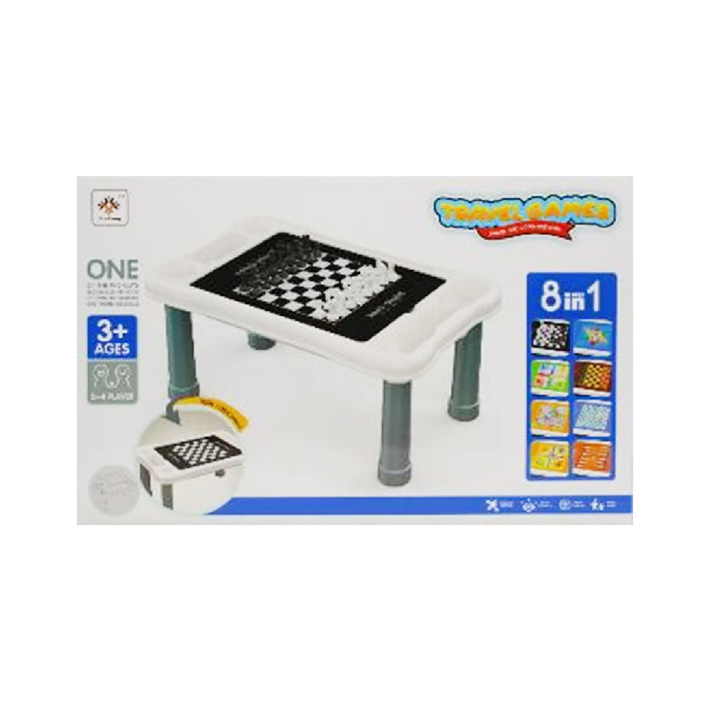 JF378-83 TRAVEL CHESS GAME TABLE 8IN1 Default Title - MamasJan Toys