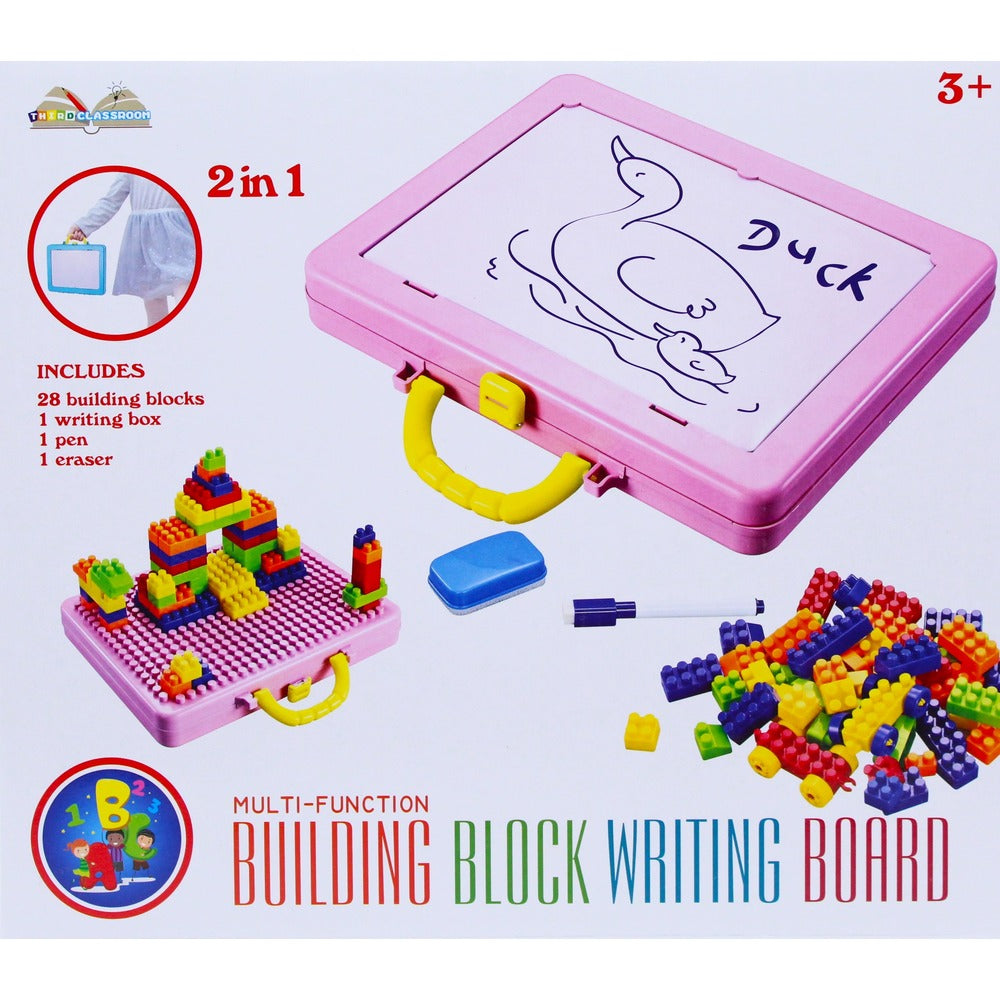 QJ8817 BUILDING BLOCKS WRITTING BOARD 2IN1 Default Title - MamasJan Toys