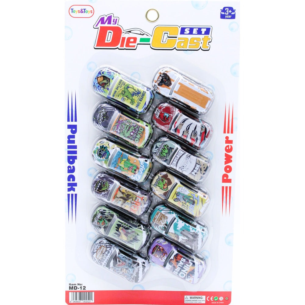 MD-12 PULL BACK CARS 12PCS IN CARD Default Title - MamasJan Toys