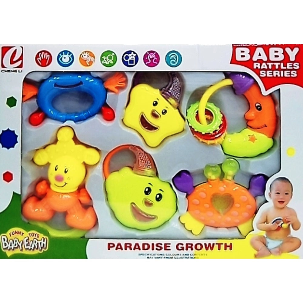 K6807 PARADISE GROTH RATTLE SET 6PCS Default Title - MamasJan Toys