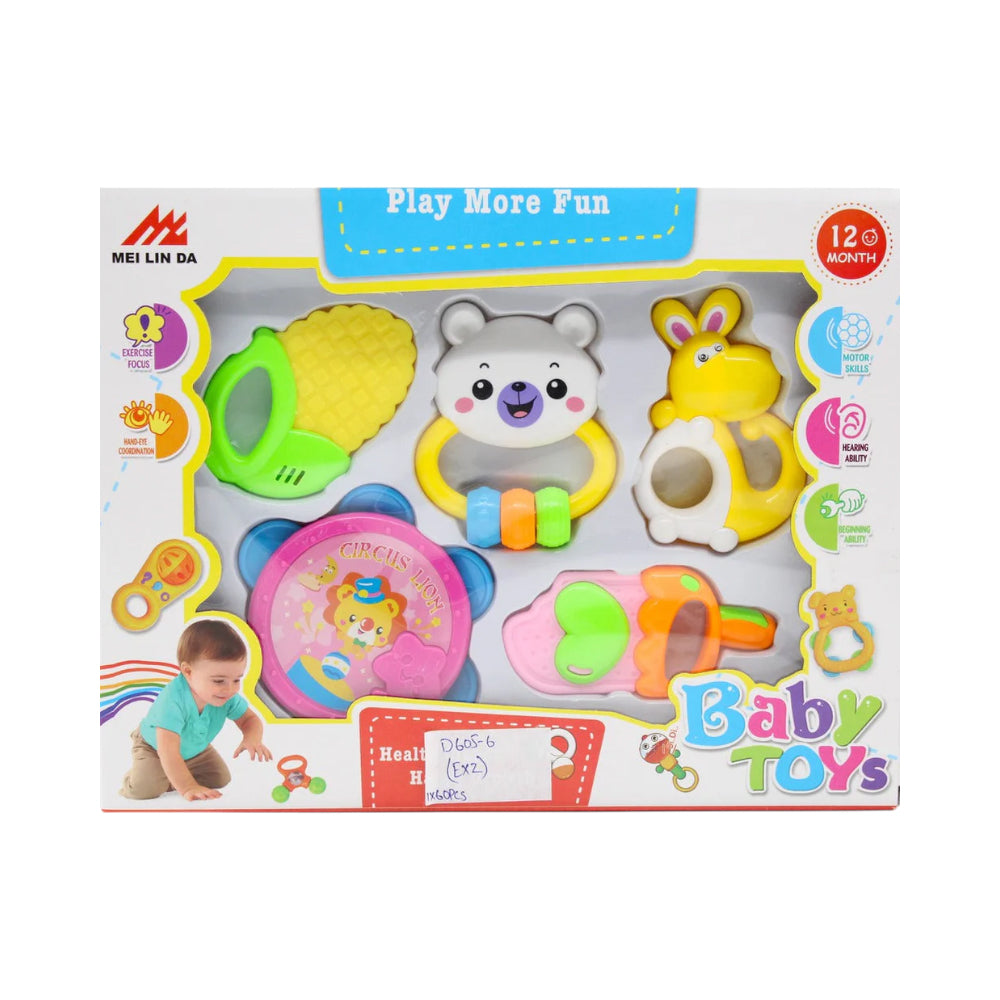 D605-6 RATTLE SET 5PCS Default Title - MamasJan Toys