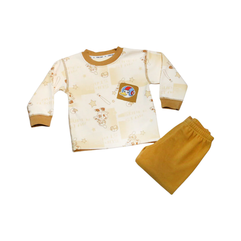 BOYS L/S 2PC PAJAMA SUIT MZW-24 2-3Y 38 Default Title - MamasJan KidsWear