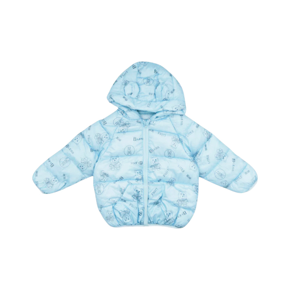 BOYS L/S PUFFER JACKET HOODED MZW-24 12-18M 68 Default Title - MamasJan KidsWear
