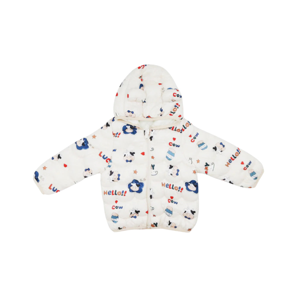 BOYS L/S PUFFER JACKET HOODED MZW-24 6-9M 69 Default Title - MamasJan KidsWear