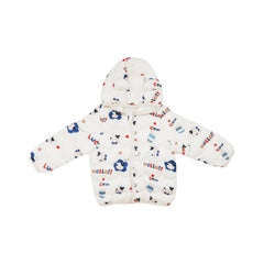 BOYS L/S PUFFER JACKET HOODED MZW-24 6-9M 69 Default Title - MamasJan KidsWear