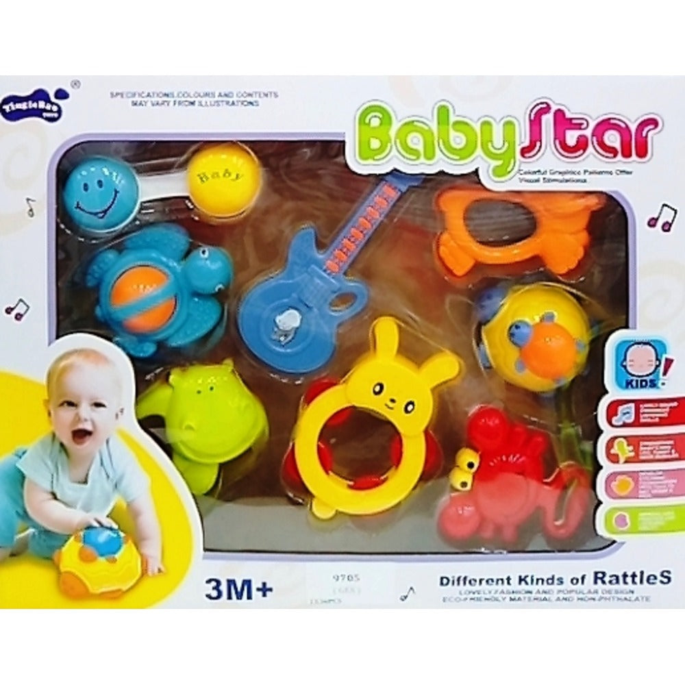 9705 BABY RATTLE 8PCS SET Default Title - MamasJan Toys