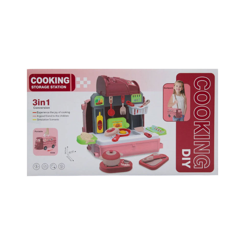 269-102 COOKING KITCHEN SET 3 IN 1 Default Title - MamasJan Toys