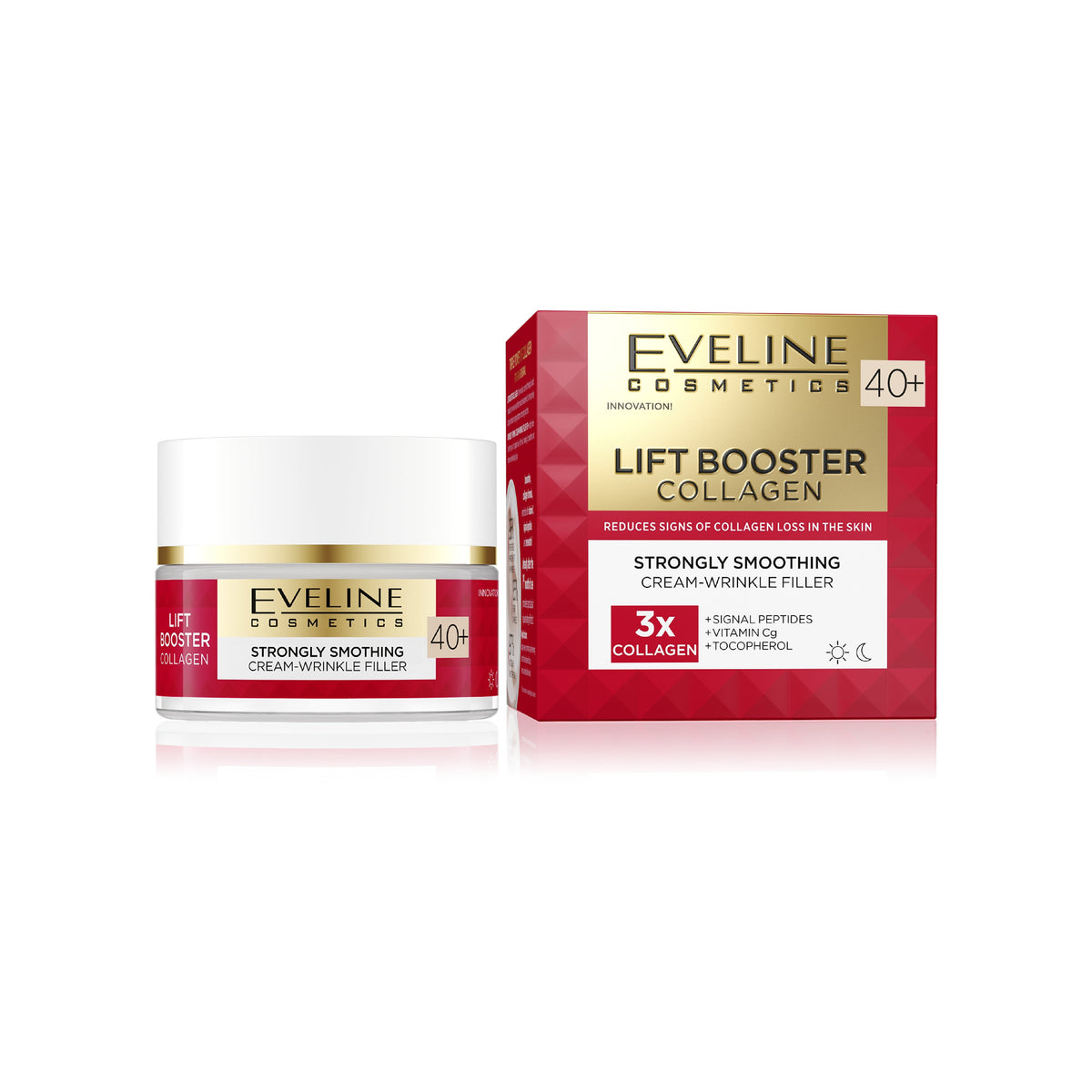EVELINE LIFT BOOSTER 3X COLLAGEN SMOOTHING CREAM 40+ 50ML Default Title - MamasJan skincare