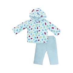 BOYS L/S 2PC QUILTED PAJAMA SUIT HOODED MZW-24 0-3M 241-005 Default Title - MamasJan KidsWear