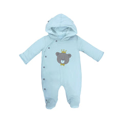 BOYS L/S QUILTED ROMPER HOODED MZW-24 0-3M 241-008 Default Title - MamasJan KidsWear