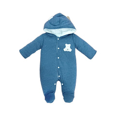 BOYS L/S QUILTED ROMPER HOODED MZW-24 3-6M 241-014 Default Title - MamasJan KidsWear