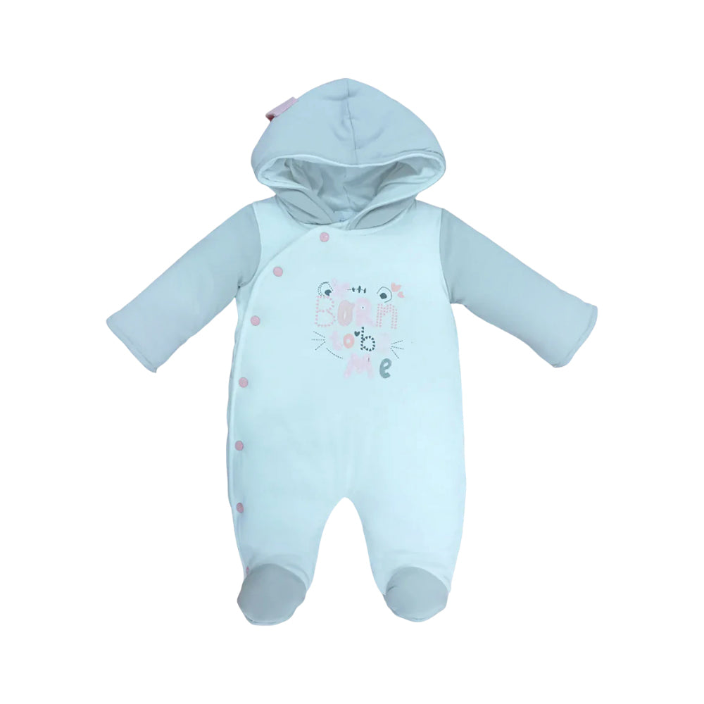 BOYS L/S QUILTED ROMPER HOODED MZW-24 0-3M 241-020 Default Title - MamasJan KidsWear