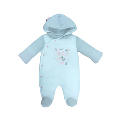 BOYS L/S QUILTED ROMPER HOODED MZW-24 0-3M 241-020 Default Title - MamasJan KidsWear