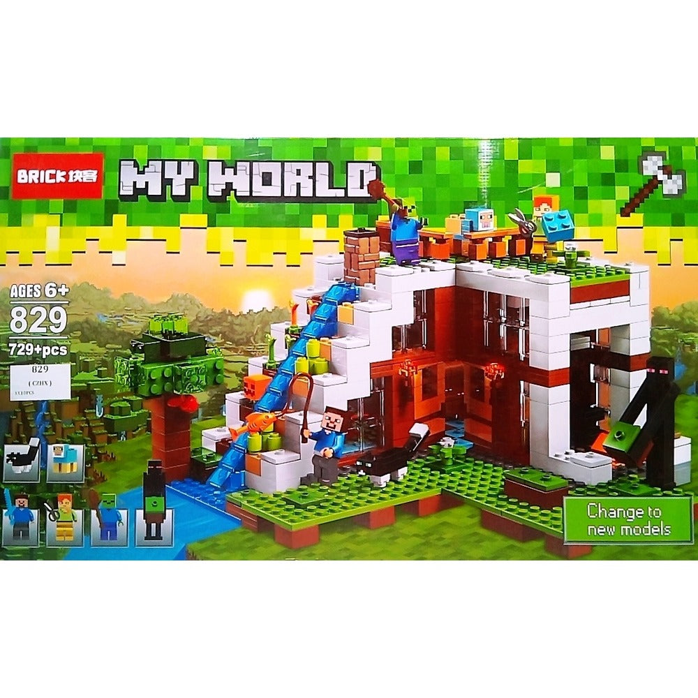 829 JISI MY WORLD WATERFALL BLOCKS 729PCS Default Title - MamasJan Toys