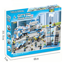 LX-A327 CITY POLICE STATION BLOCKS 858PCS Default Title - MamasJan Toys
