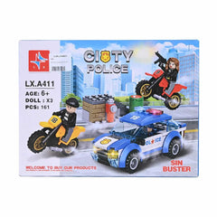 LX-A411 CITY CATCH THIEF BLOCKS 161PCS Default Title - MamasJan Toys