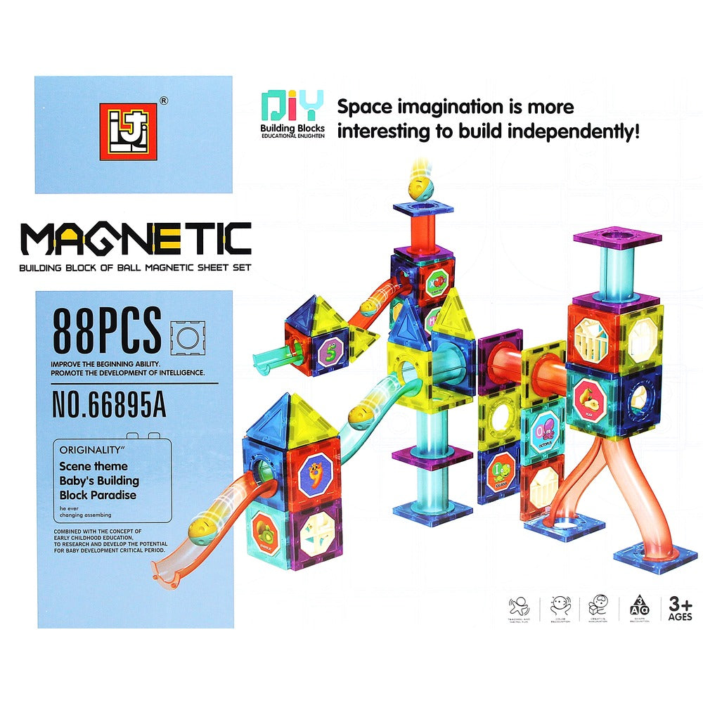 66895A MAGNETIC BLOCKS SET 88PCS Default Title - MamasJan Toys