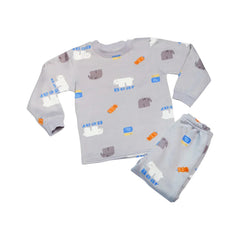 BOYS L/S 2PC SLEEPING SUIT F/O MZW-24 3-4 YEAR NO27 Default Title - MamasJan KidsWear