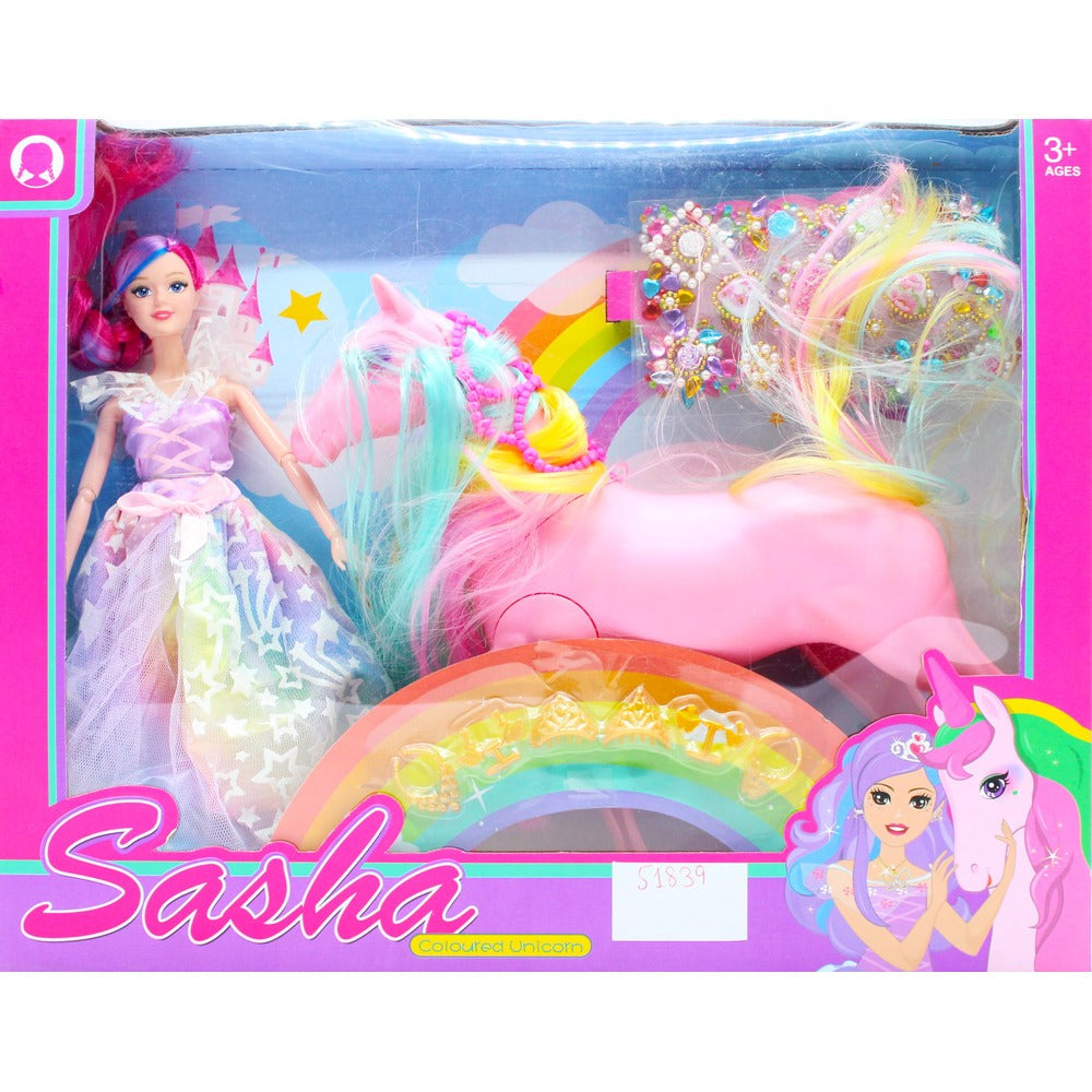 51839 BARBIE SASHA DOLL W-HORSE 11.5INCH Default Title - MamasJan Toys