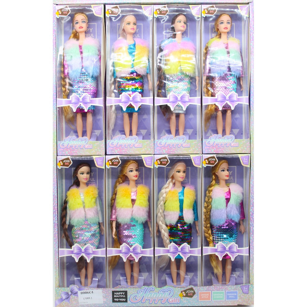 8006C4 HAPPY GIRL DOLL 11INCH Default Title - MamasJan Toys