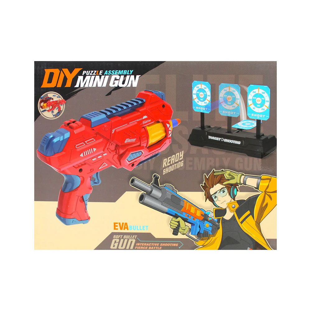 19864B DIY MINI GUN W-TARGET Default Title - MamasJan Toys