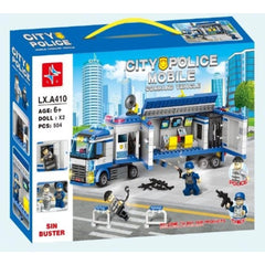 LX-A410 CITY POLICE MOBILE BLOCKS 504PCS Default Title - MamasJan Toys