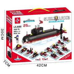 LX-A460 SUBMARINE SHIP BLOCKS 566PCS Default Title - MamasJan Toys