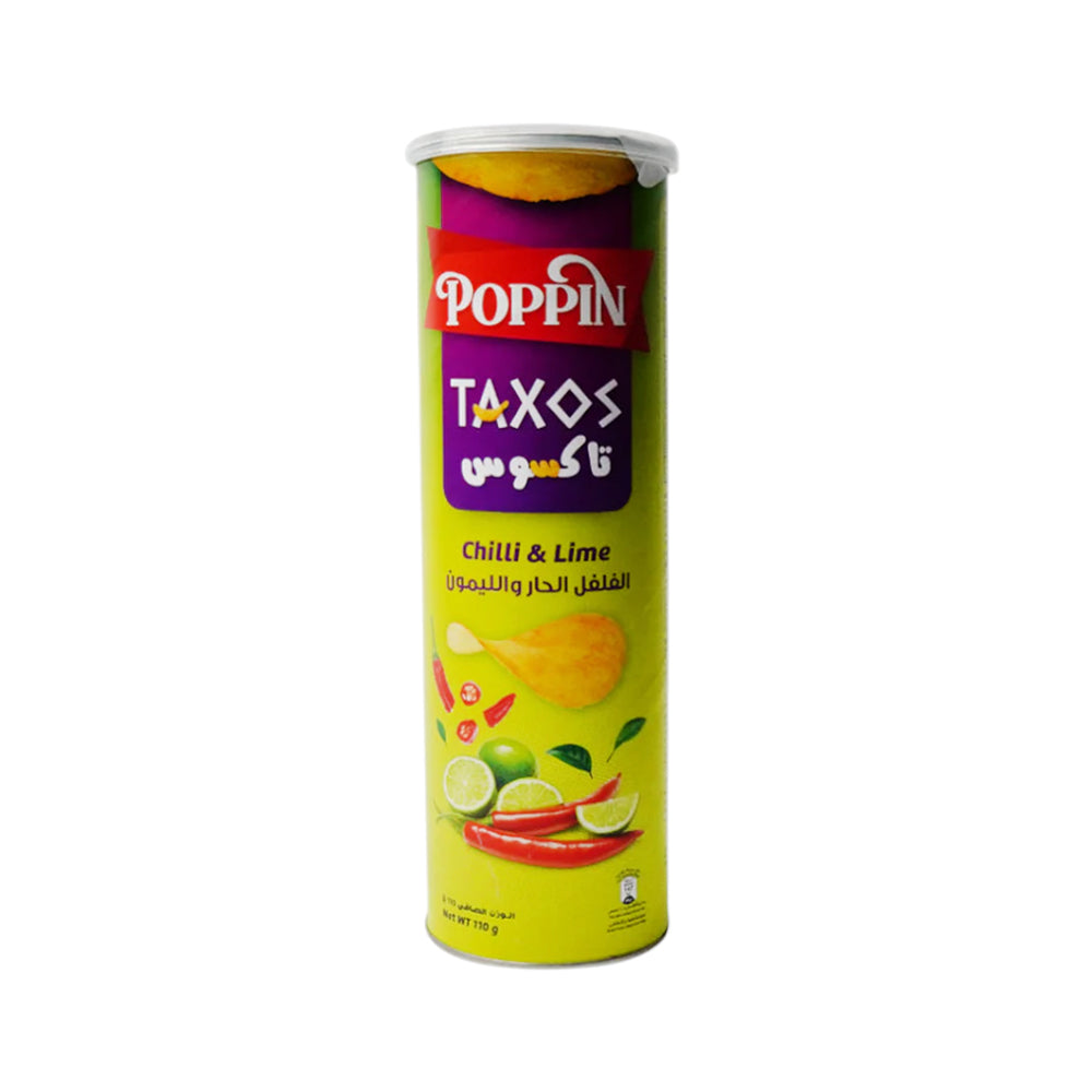 POPPIN CHIPS TAXOS CHILLI & LIME 110 GM Default Title - MamasJan GroceryFoods