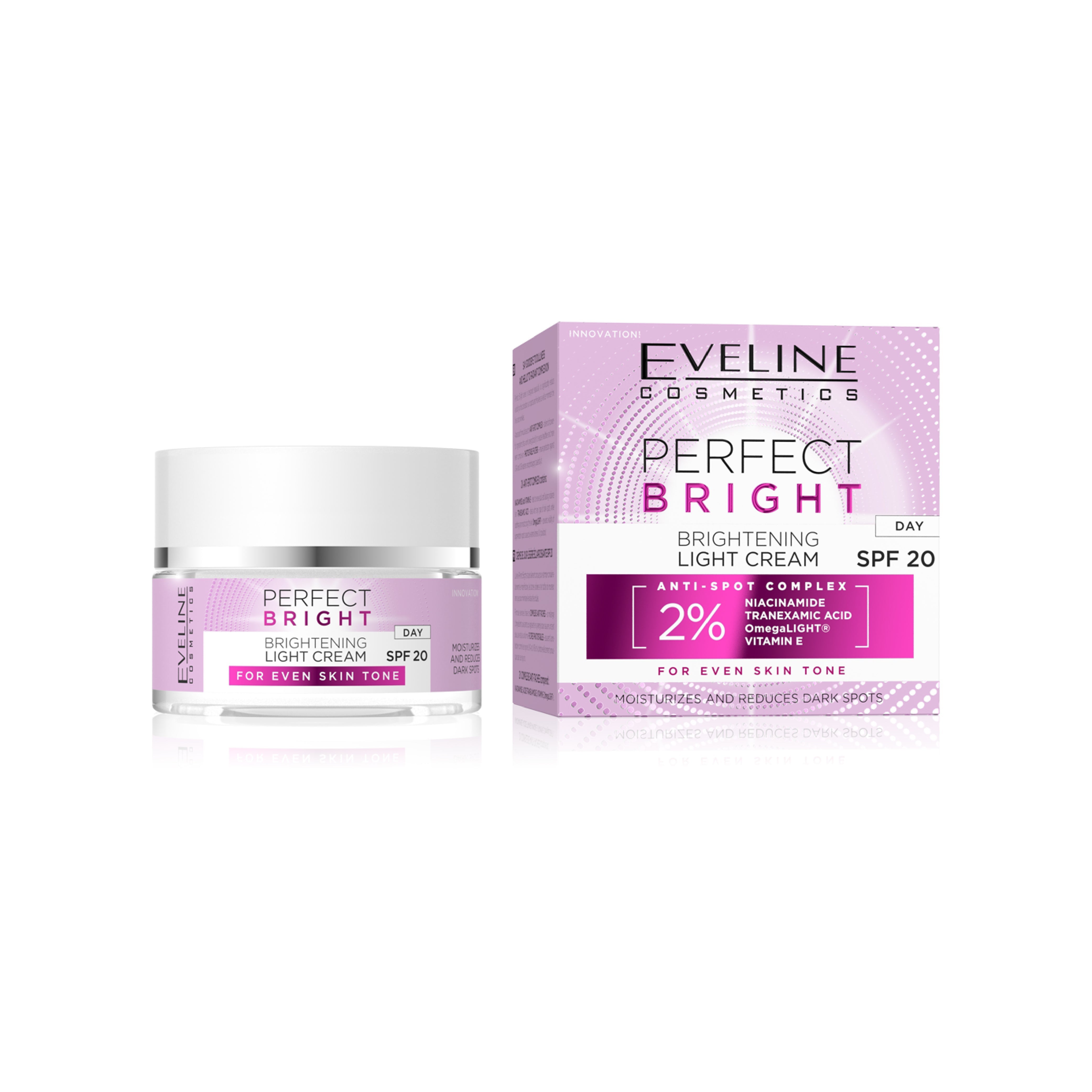 EVELINE PERFECT BRIGHT LIGHT CREAM DAY 50ML Default Title - MamasJan skincare