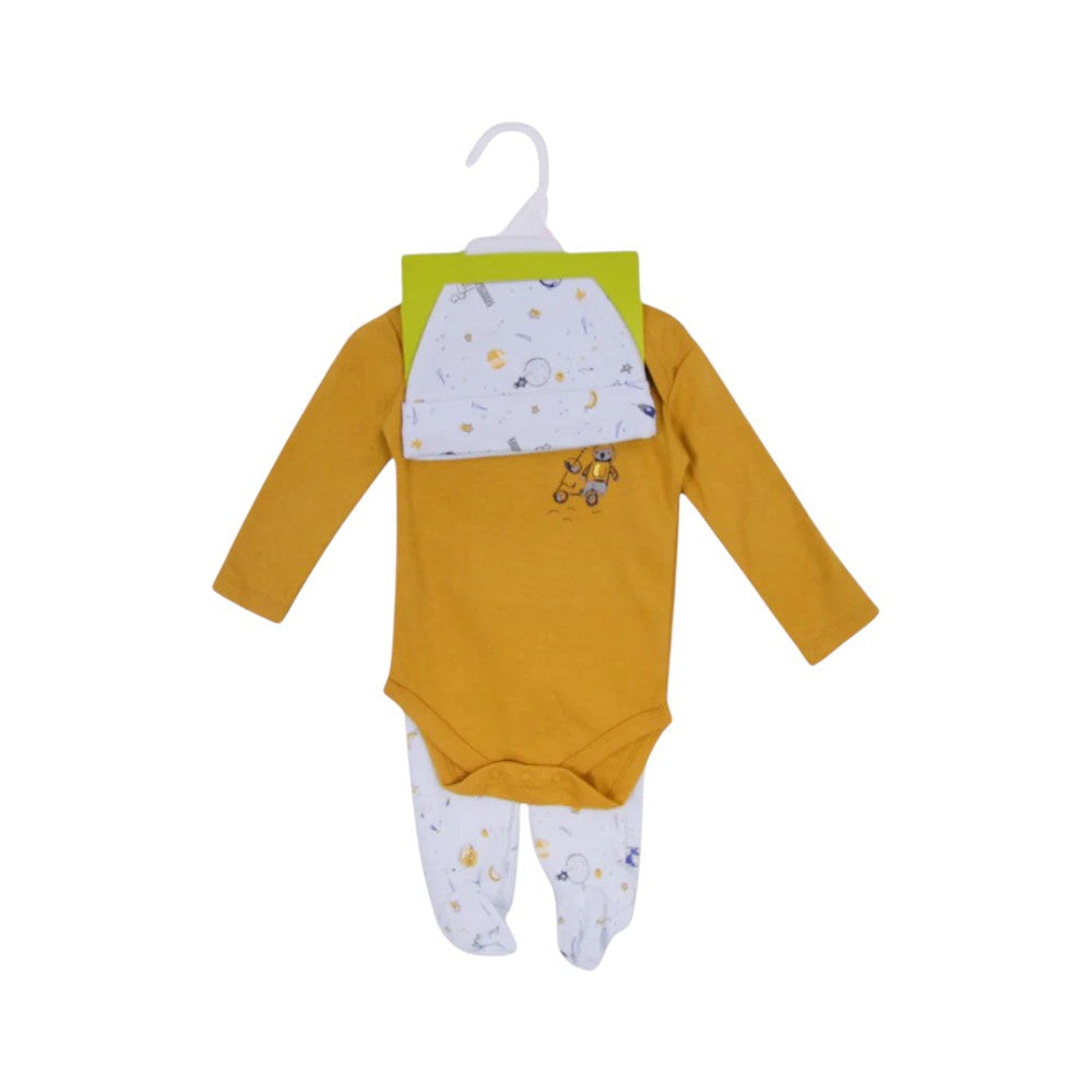 BOYS L/S 3PC PAJAMA SUIT L/W MZS-25 0-3M M&P001 Default Title - MamasJan KidsWear