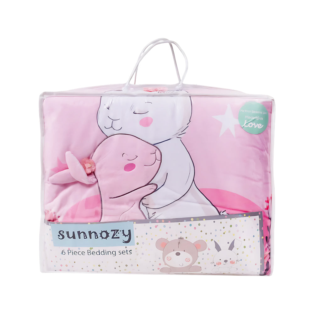 BABY 6PC QUILT SET MZS-25 SNYBD18-P Default Title - MamasJan KidsWear