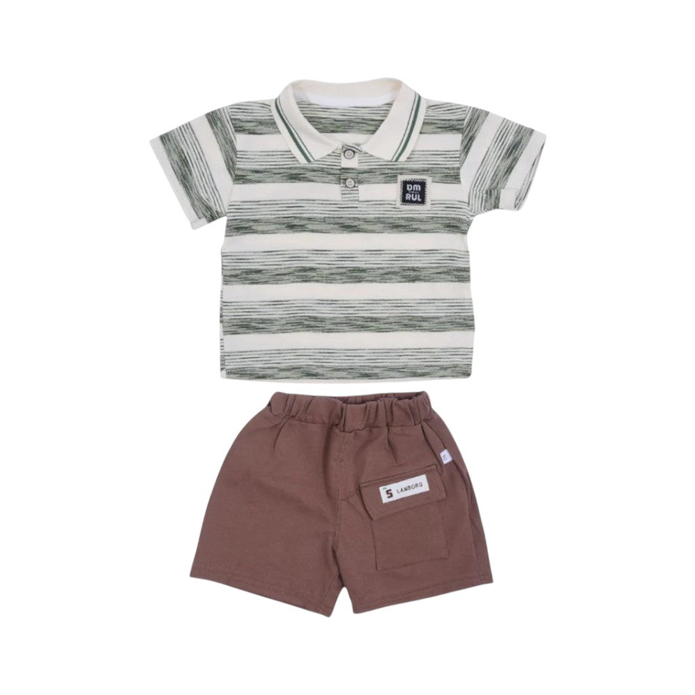 BOY S/S 2PC KNICKER SUIT MZS-25 12-18M BS-1 W/G Default Title - MamasJan KidsWear