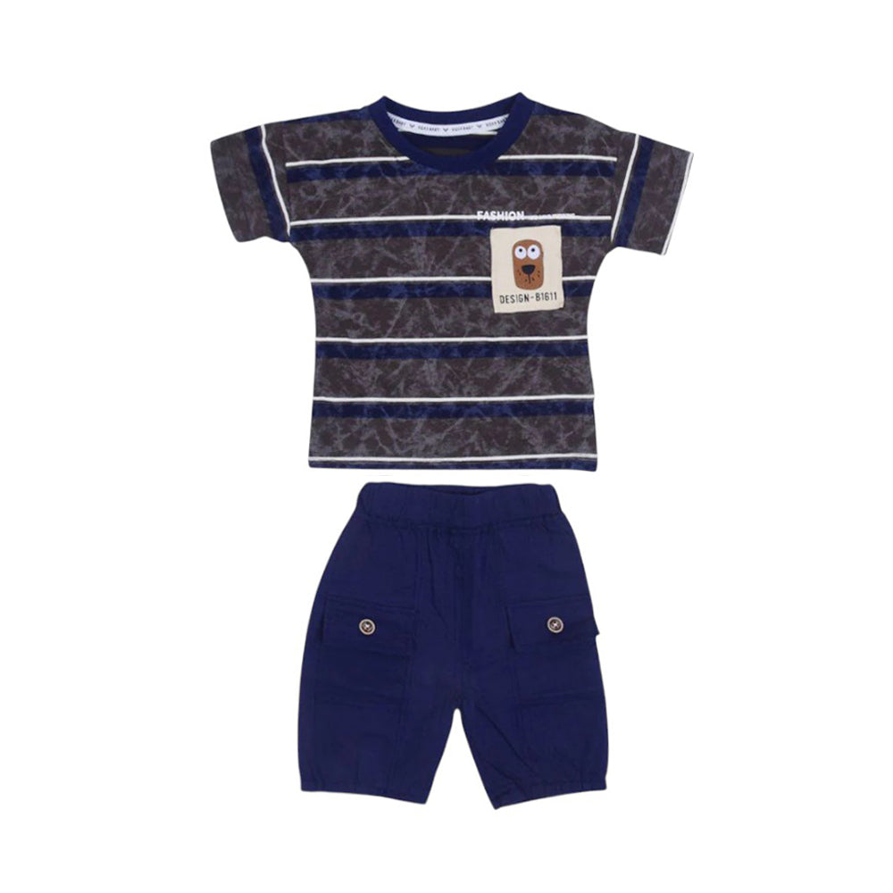 BOY S/S 2PC KNICKER SUIT MZS-25 12-18M 0108 W/G Default Title - MamasJan KidsWear
