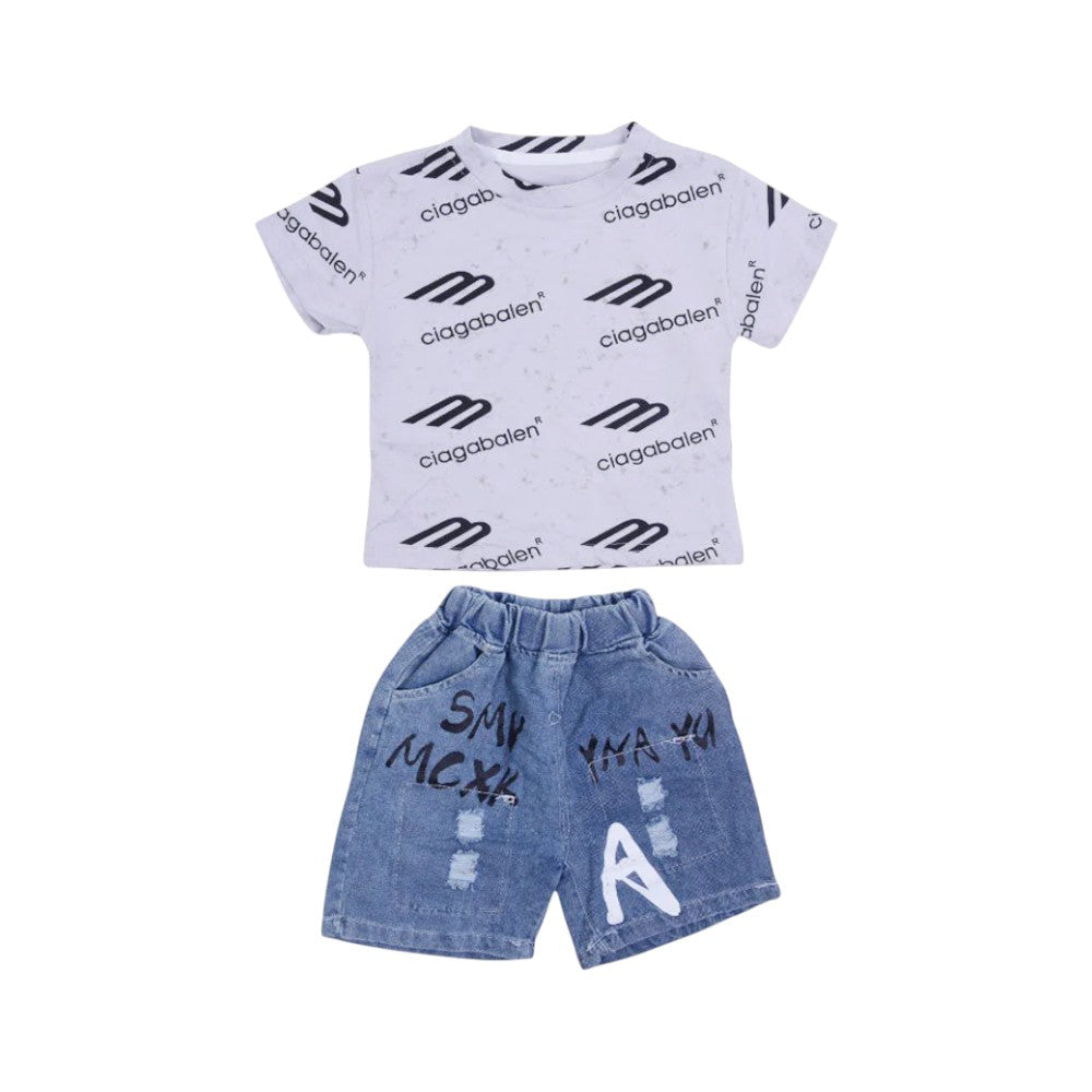 BOY S/S 2PC KNICKER SUIT MZS-25 18-24M 01010 W/G Default Title - MamasJan KidsWear