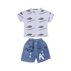 BOY S/S 2PC KNICKER SUIT MZS-25 18-24M 01010 W/G Default Title - MamasJan KidsWear