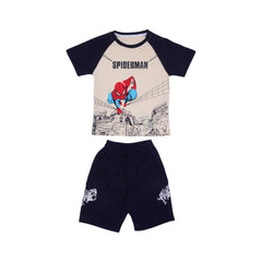 BOYS S/S 2PC KNICKER SUIT MZS-25 4-5 YEAR NO8 Default Title - MamasJan KidsWear