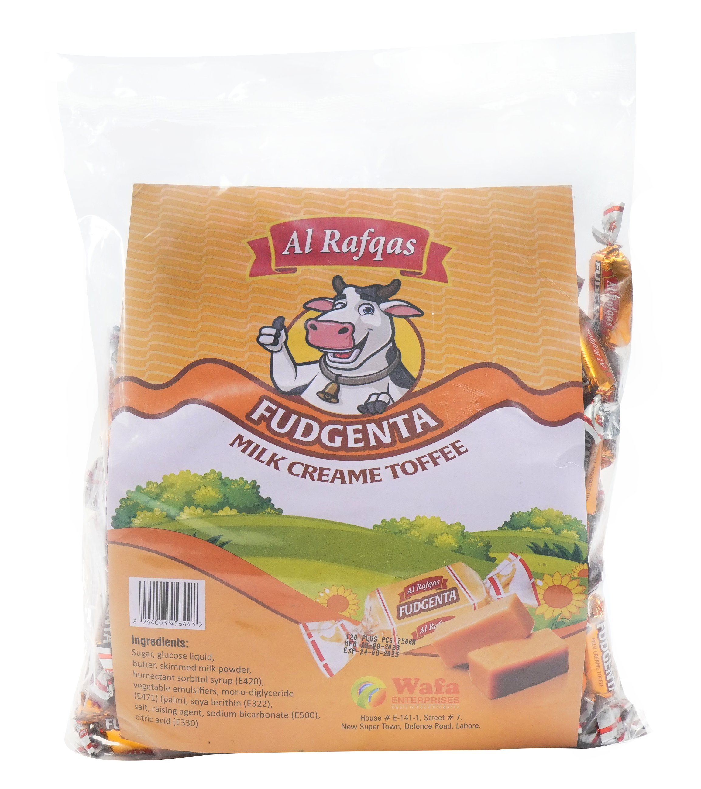 AL RAFQAS FUDGENTA MILK CREAM TOFFEE POUCH 750 GM Default Title - MamasJan Grocery