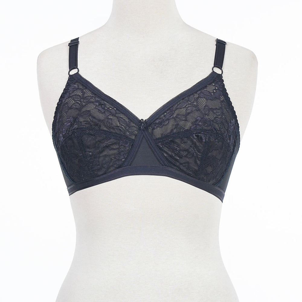 BELLEZA X-OVER LACE BRA BLACK / 42B - MamasJan Lingerie