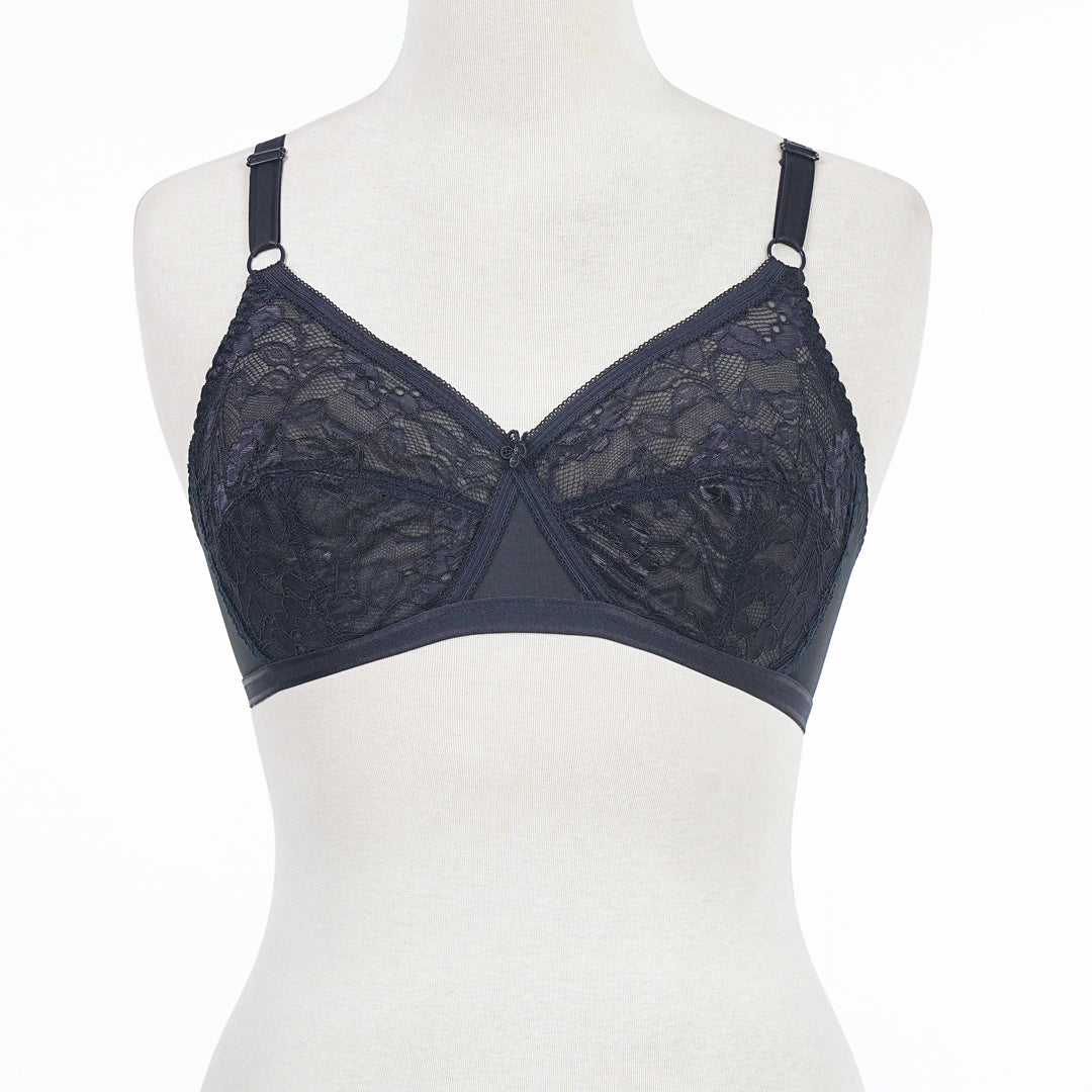 BELLEZA X-OVER LACE BRA BLACK / 42B - MamasJan Lingerie