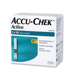 Accu Chek Active Blood Glucose 100 Test Strips - The Healthcare Shop Pakistan