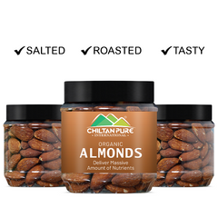 Almond Nuts – High in Fiber & protein, Helps lower blood pressure, Reduce hunger & promotes weight loss – 100% pure organic 180gm