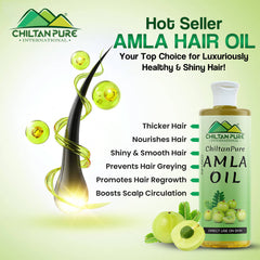 Amla Oil – Lessen Hair Loss, Boosts Hair Growth, Treats Dry Scalp & Prevents Premature Hair Greying
