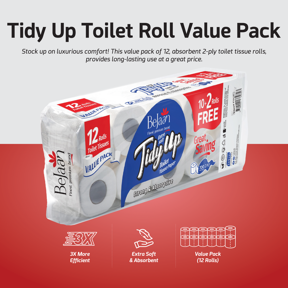 BE JAAN TOILET ROLL VALUE PACK (10+2) Default Title - MamasJan Grocery Nonfood