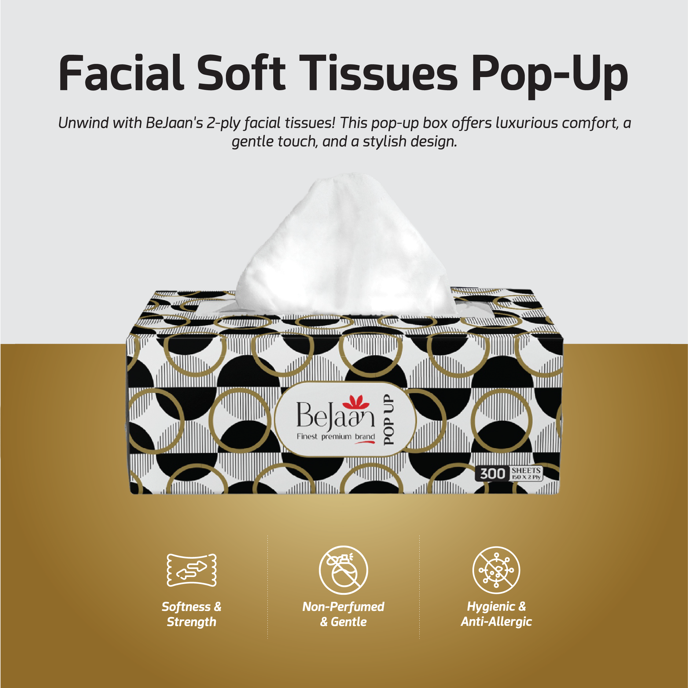 BE JAAN POP UP WHITE 150 X 2 PLY Default Title - MamasJan Grocery Nonfood