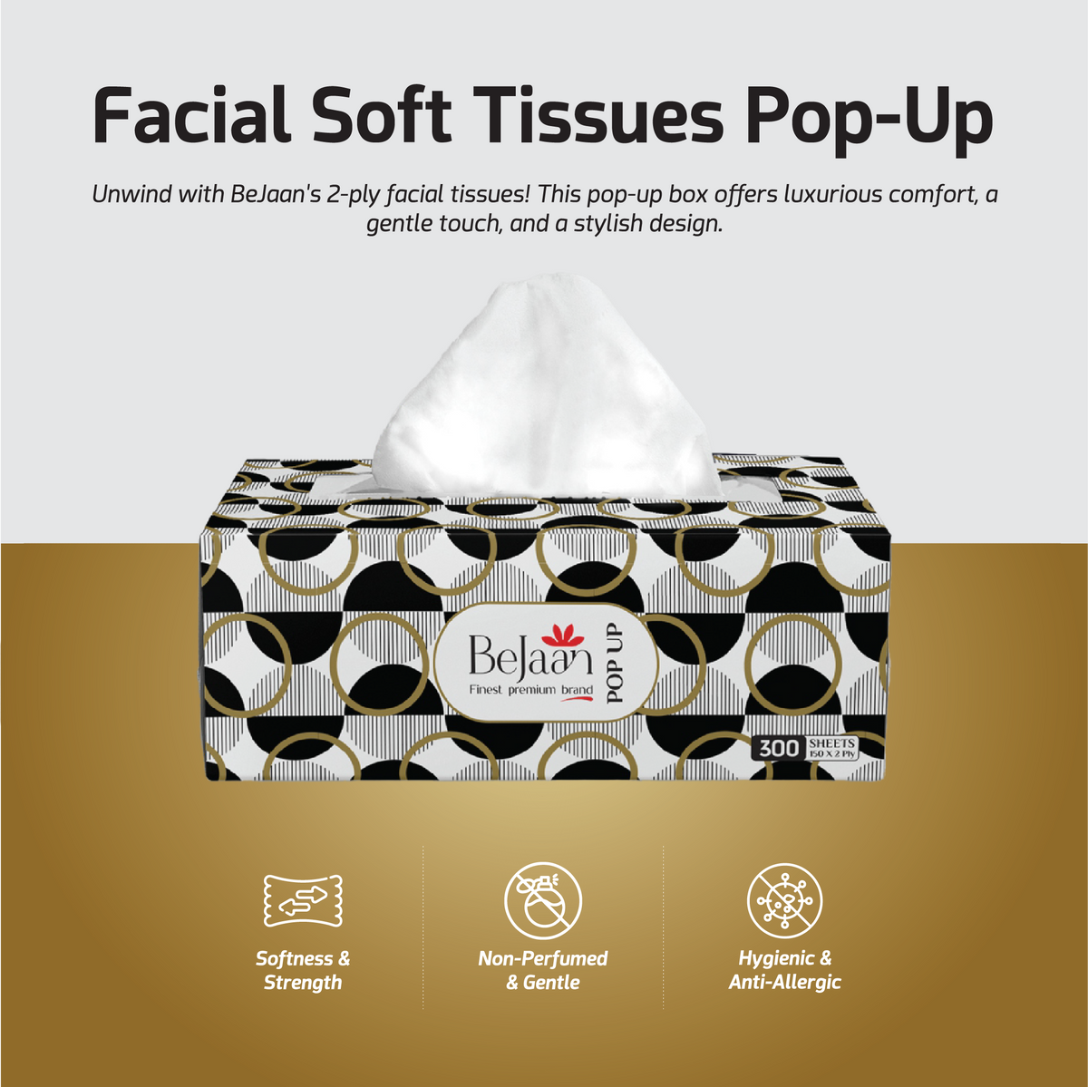 BE JAAN POP UP WHITE 150 X 2 PLY Default Title - MamasJan Grocery Nonfood