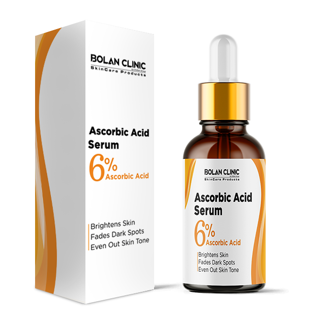Ascorbic Acid Serum - Made with 6% Ascorbic Acid, Brightens Skin, Fades Dark Spots, Reduces Dullness & Improves Skin Texture