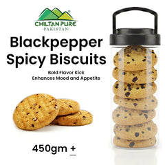 Black Pepper Spicy Biscuit Cookies / Made With Organic Desi Butter, Bakery Biscuit
