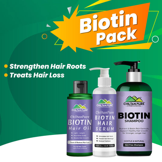 Biotin Hair Range kit - Strengthen Hair Roots, Treats Hair Loss & Promotes Healthy Hair Growth,, Doctor's 👨‍⚕️ Recommended