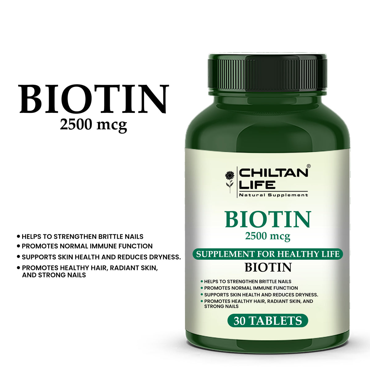 Biotin - 30 Tablets (2500mcg)