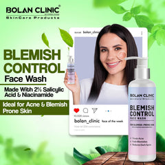 Blemish Control Face Wash - Made with 2% Salicylic Acid & Niacinamide, Treats Acne, Fades Blemishes & Reduces Dark Spots